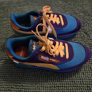 Puma Sneakers - Blue, Purple, and Yellow